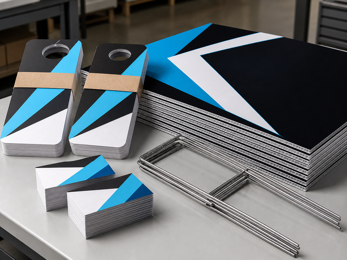 Growth Visibility Kit with door hangers, cards, and yard signs