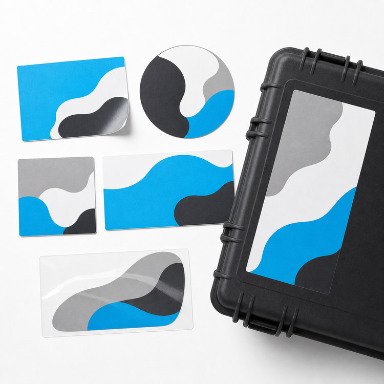 Indoor, outdoor, and clear custom stickers