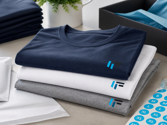 Custom business shirts prepared for a professional team