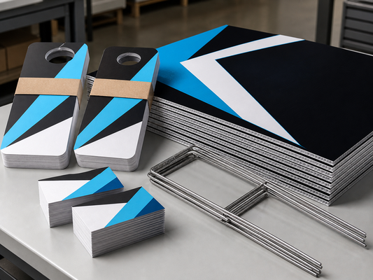 Growth Visibility Kit with door hangers, cards, and yard signs