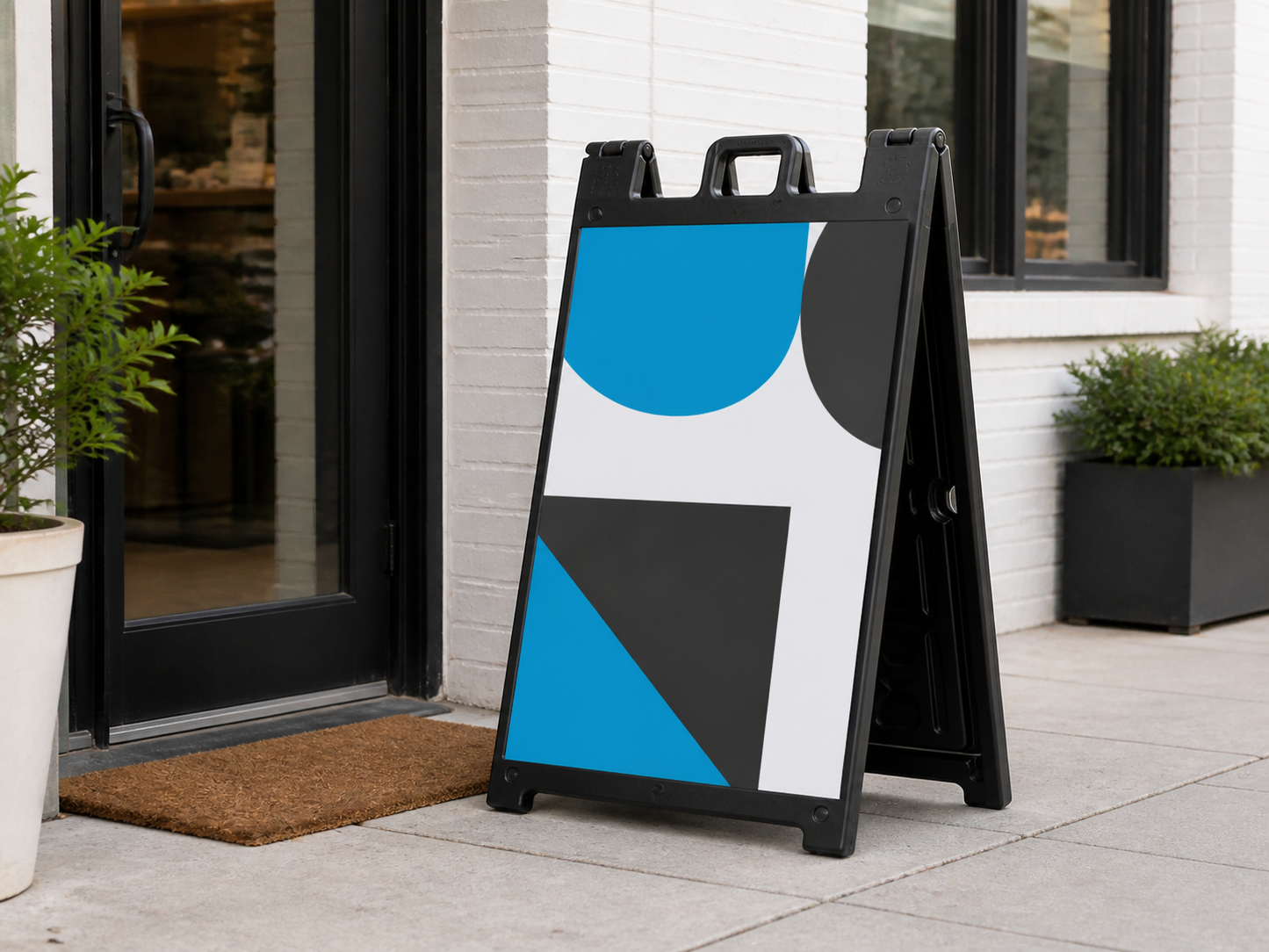 Double-sided A-frame sidewalk sign