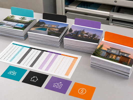 Targeted postcard mailing sorted into audience segments