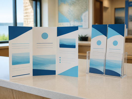Custom tri-fold brochures with three accurate panels